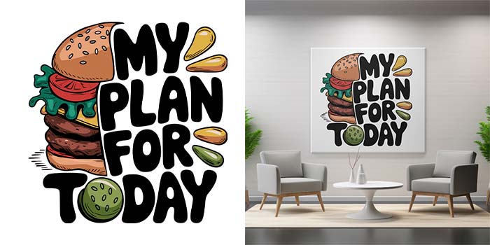 My Plan for Today – Burger Lover Vector Art - Cre8iveskill